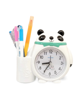 Alarm Clock cute Panda Design with Attached Pen Stand