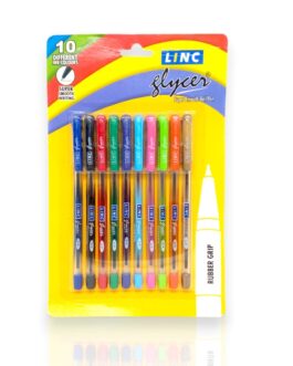 Linc Glycer Ball Pen Set of 10 Vibrant Colours