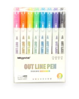 Outline Pen 8 Different Colours